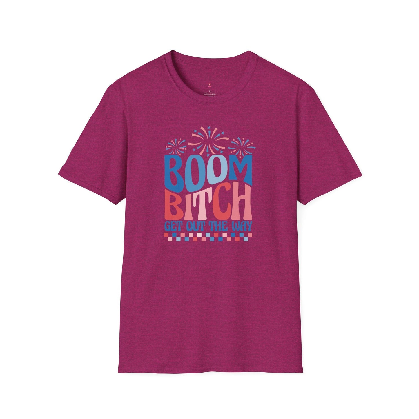 Boom Get out of the Way Bitch Tee, 4th of July, Softstyle T-Shirt - SmorgeousByGina