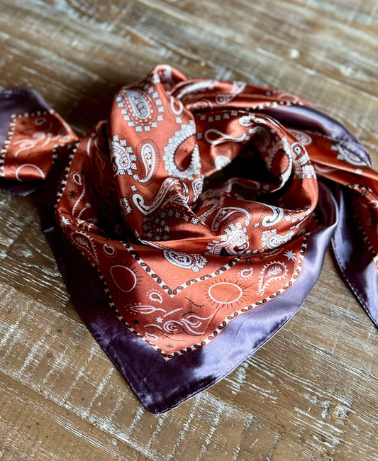 Border Bandana Rust Wild Rag