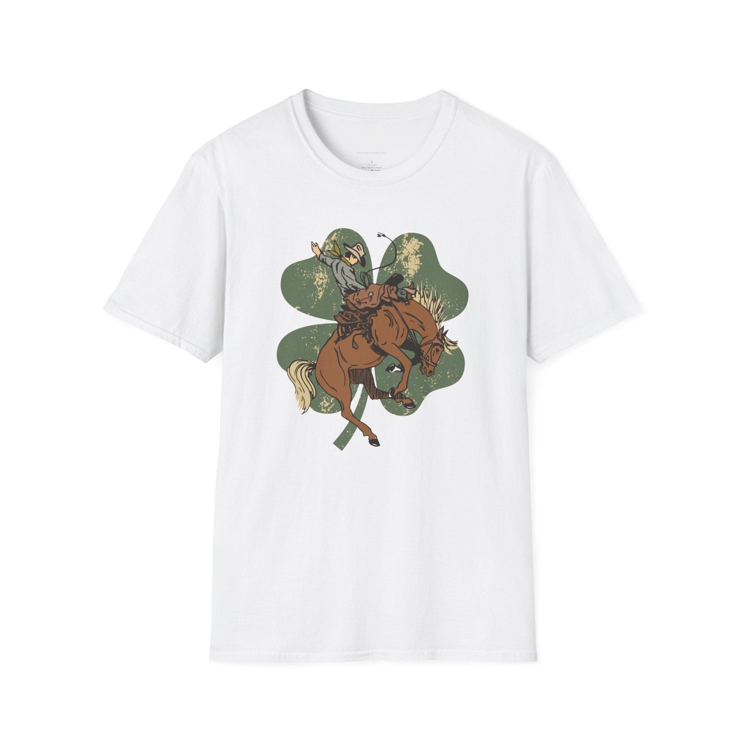 Bronc Four Leaf Clover Softstyle T-Shirt - SmorgeousByGina