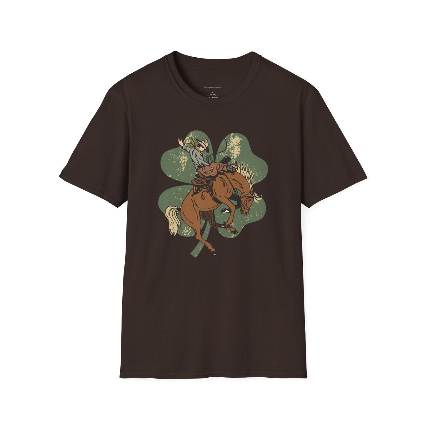 Bronc Four Leaf Clover Softstyle T-Shirt - SmorgeousByGina
