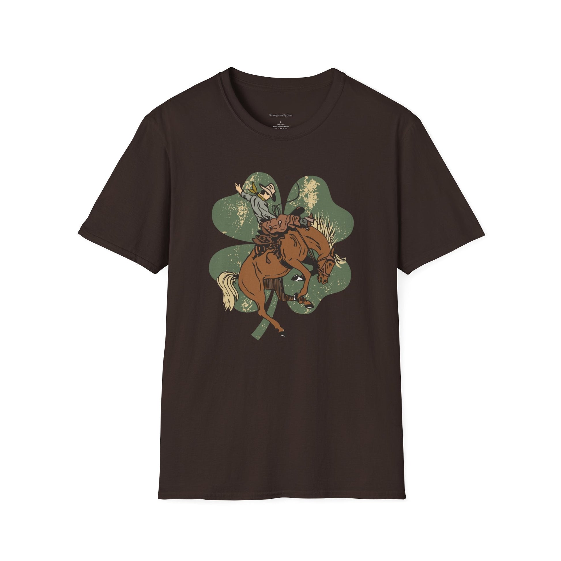 Bronc Four Leaf Clover Softstyle T-Shirt - SmorgeousByGina