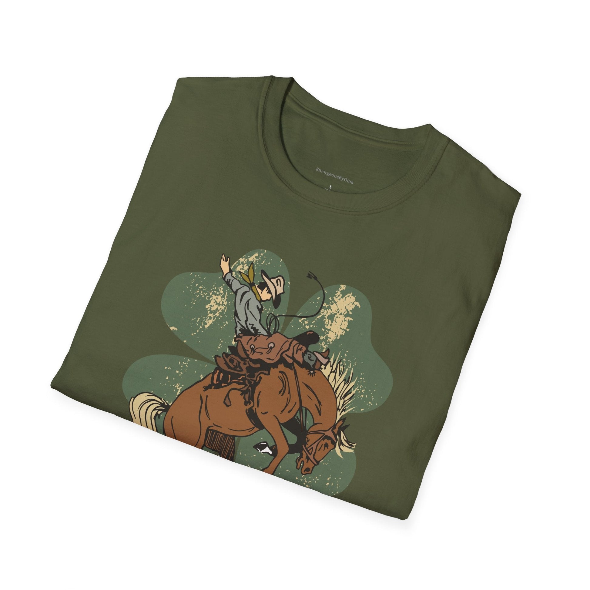 Bronc Four Leaf Clover Softstyle T-Shirt - SmorgeousByGina