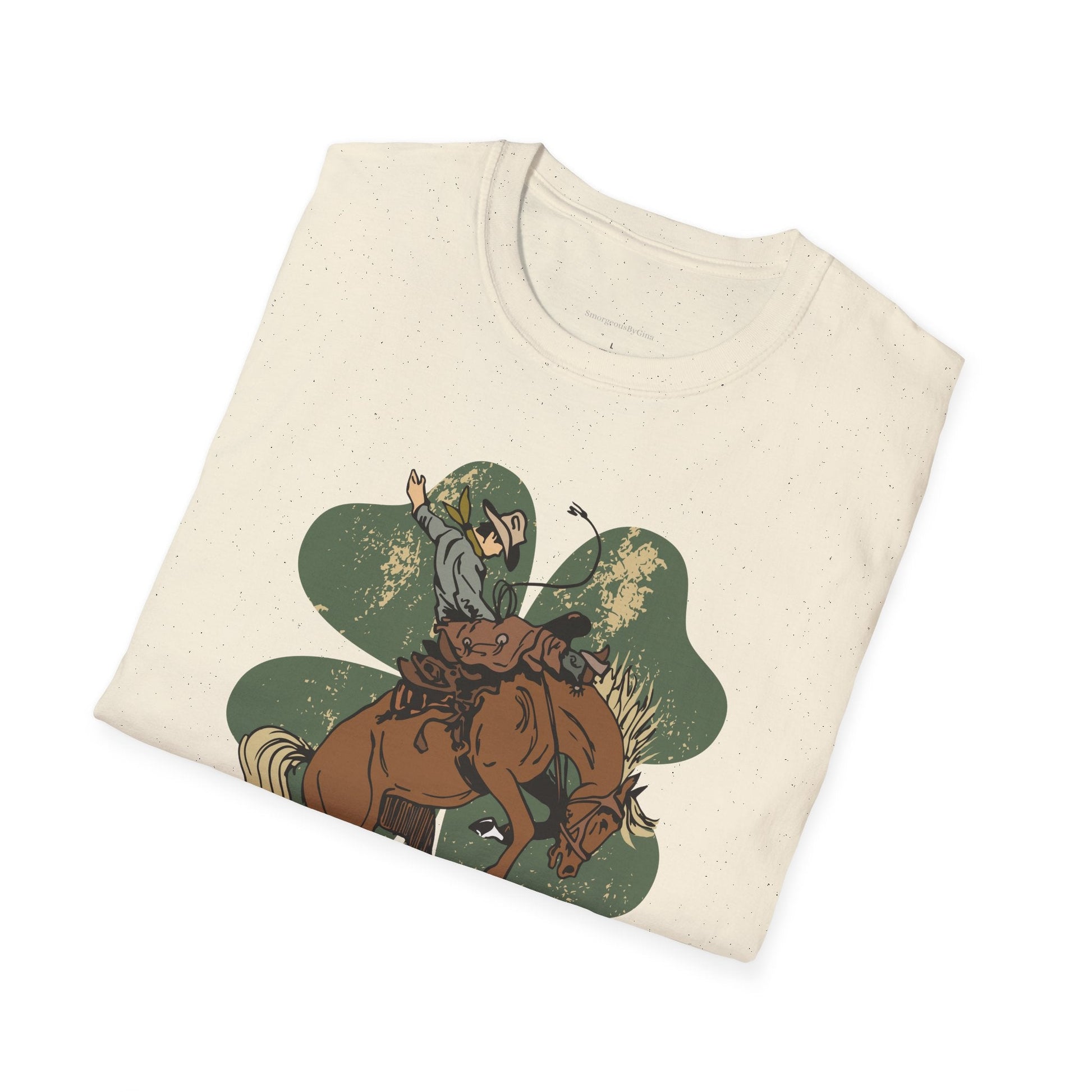 Bronc Four Leaf Clover Softstyle T-Shirt - SmorgeousByGina