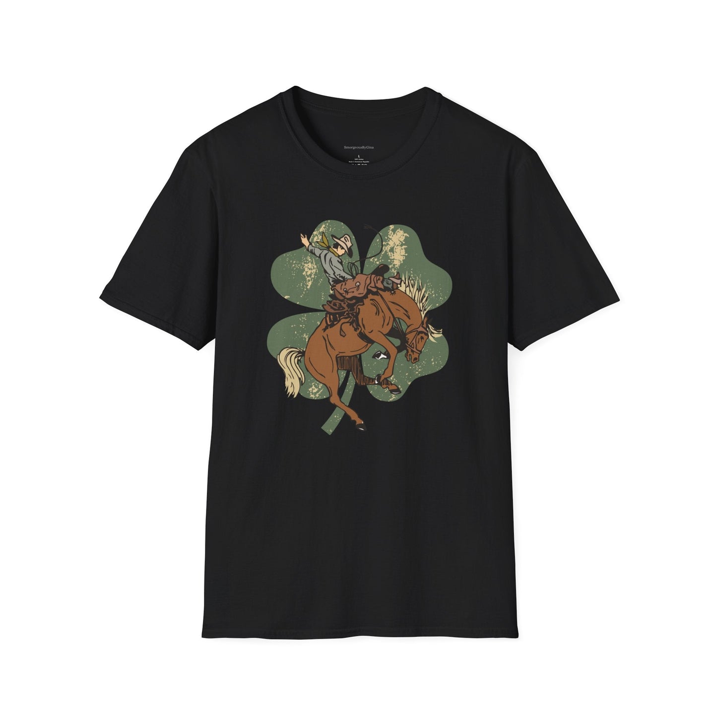 Bronc Four Leaf Clover Softstyle T-Shirt - SmorgeousByGina