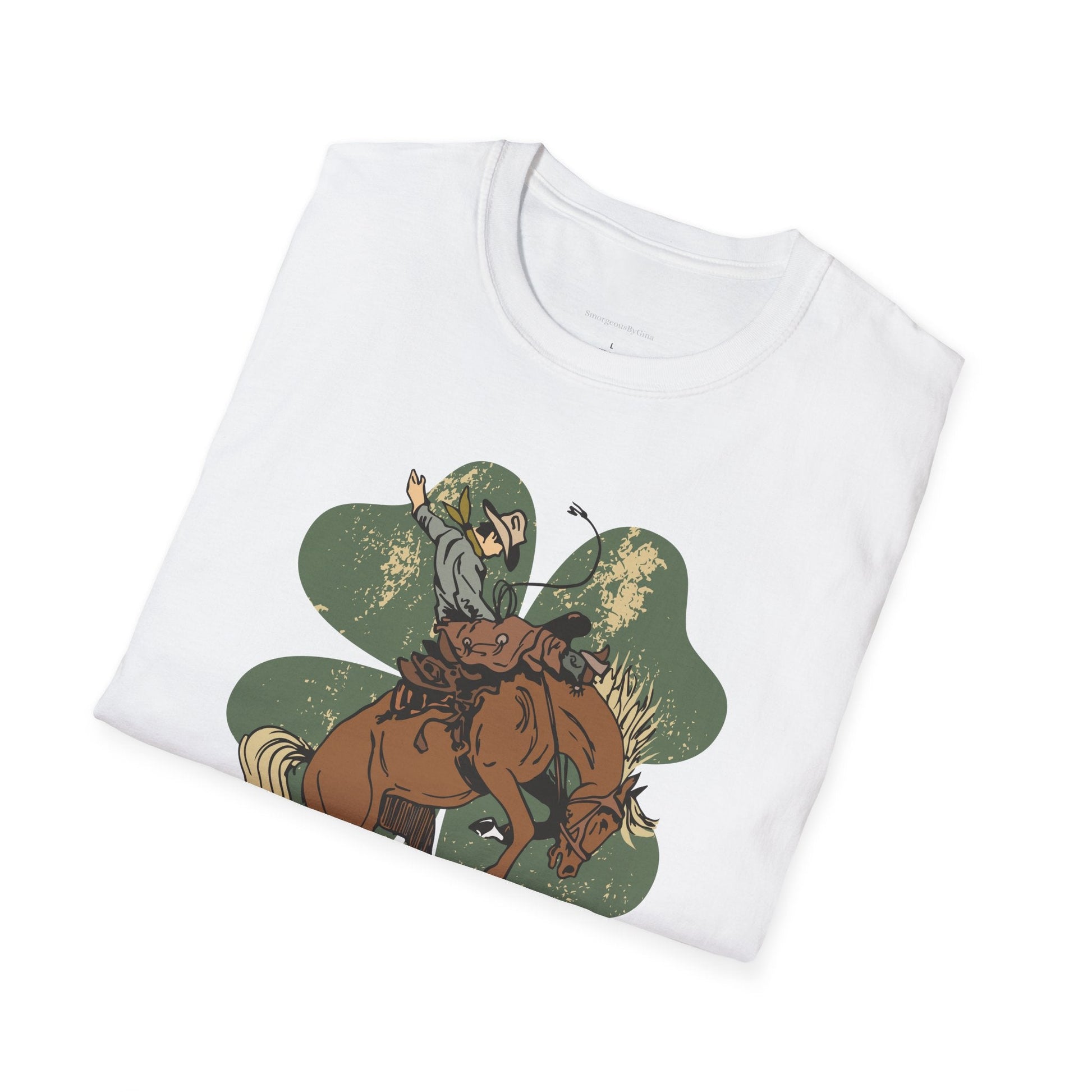 Bronc Four Leaf Clover Softstyle T-Shirt - SmorgeousByGina