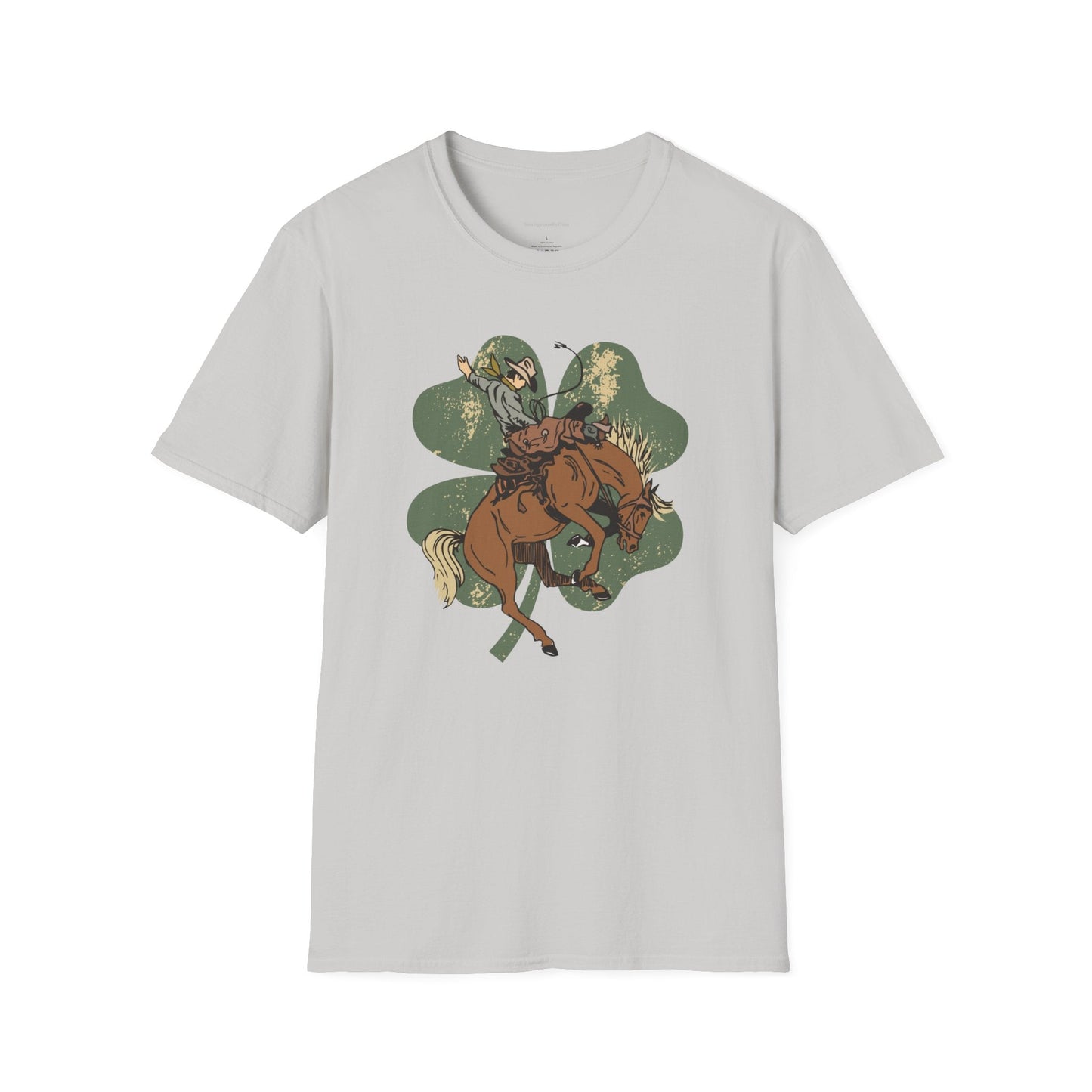 Bronc Four Leaf Clover Softstyle T-Shirt - SmorgeousByGina