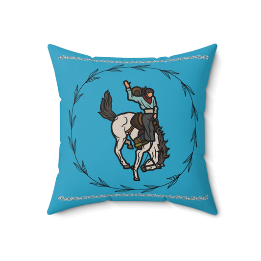 Bucking Bronc Pillow - Blue - SmorgeousByGina