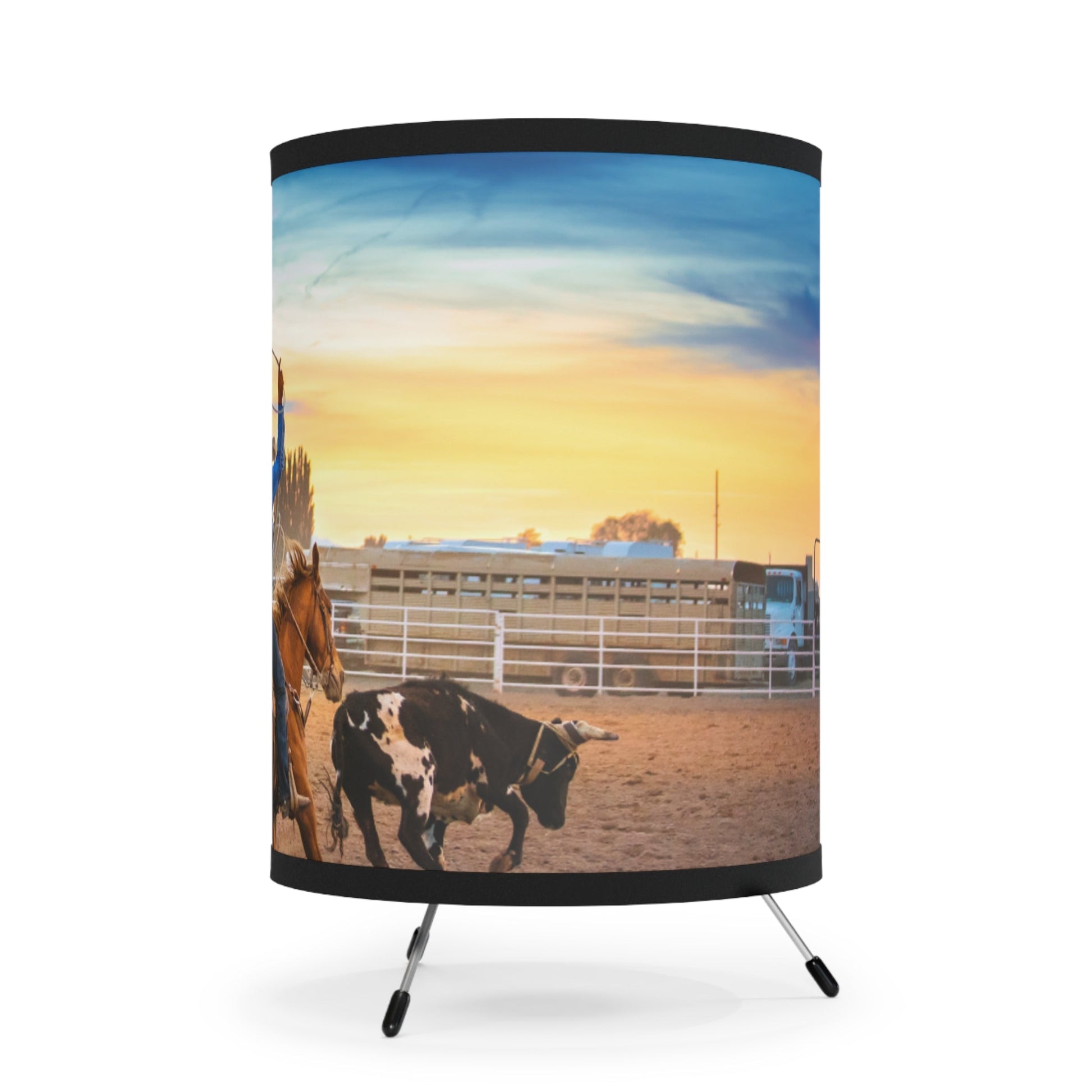 Catch Em Boys Tripod Lamp with High - Res Printed Shade, US\CA plug - SmorgeousByGina