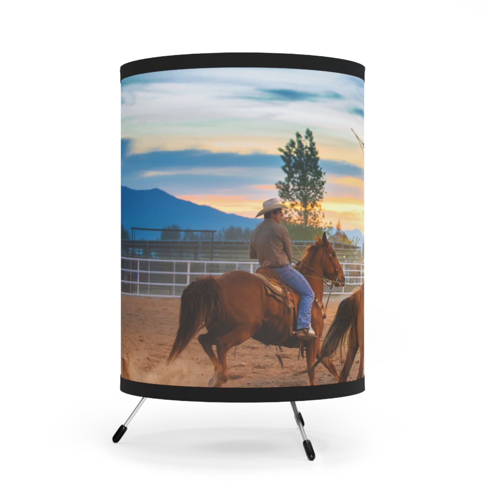 Catch Em Boys Tripod Lamp with High - Res Printed Shade, US\CA plug - SmorgeousByGina