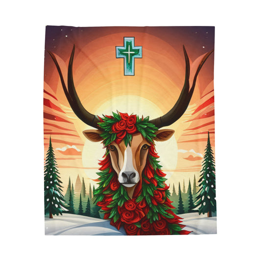 Christmas Cross Velveteen Plush Blanket - SmorgeousByGina
