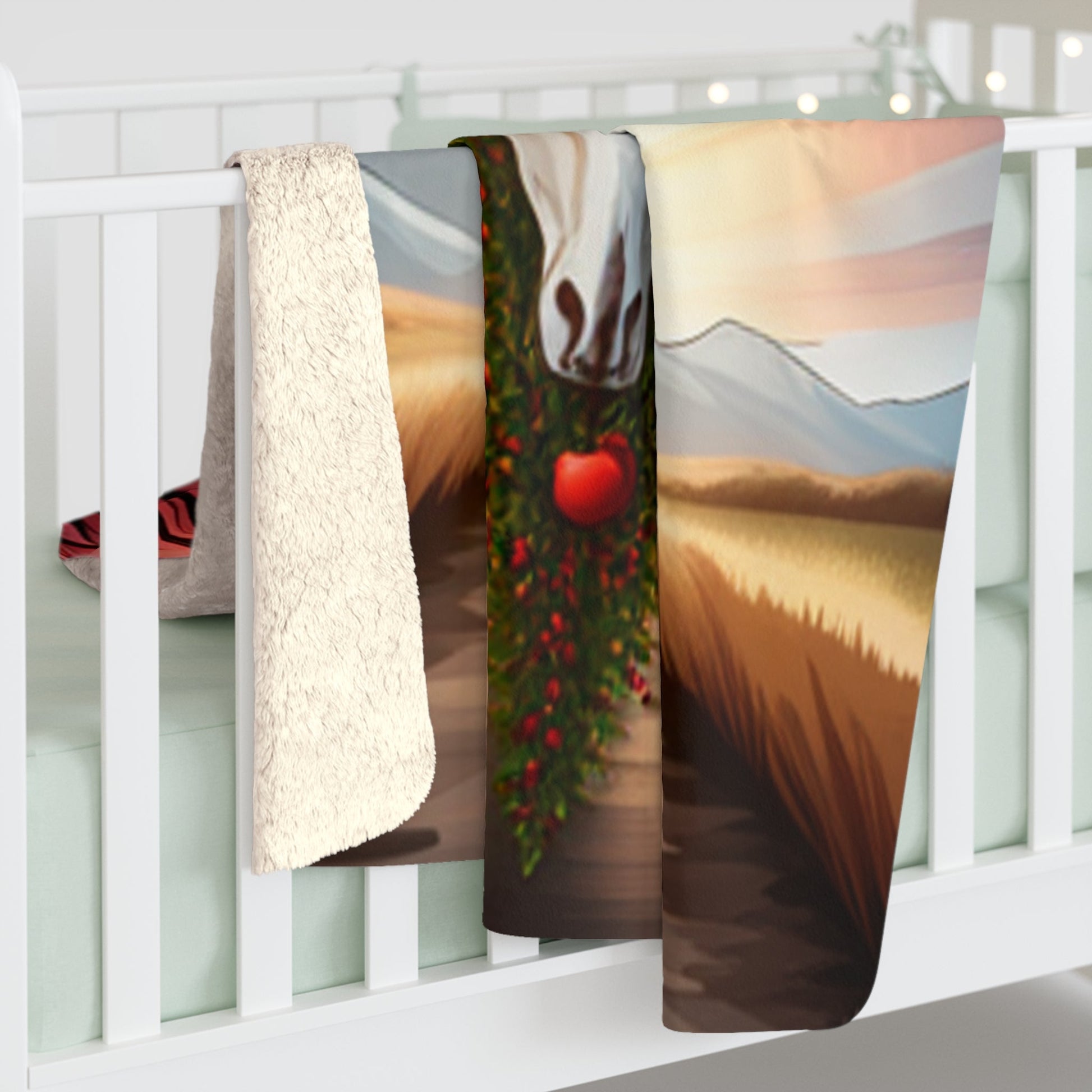 Christmas Longhorn Sherpa Fleece Blanket - SmorgeousByGina