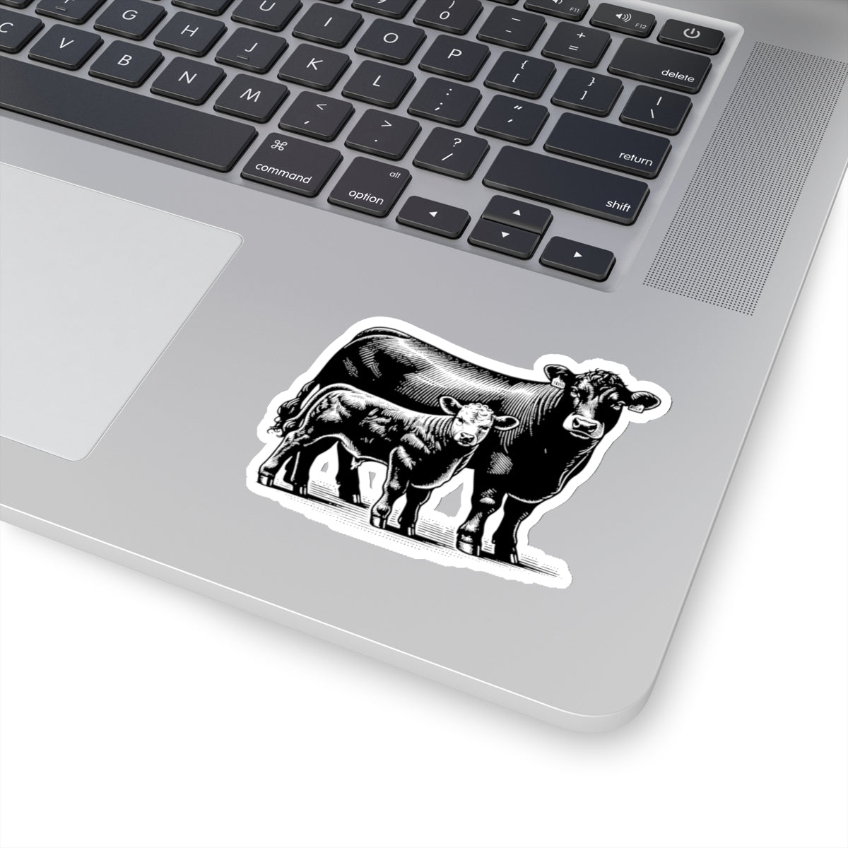 Cow Calf pair Kiss - Cut Stickers - SmorgeousByGina