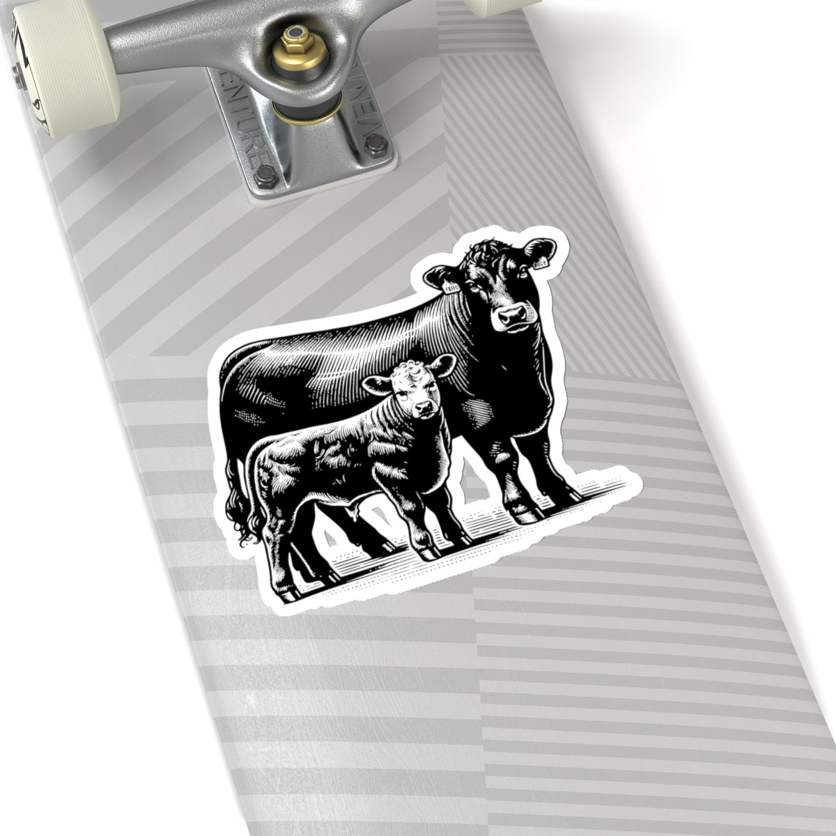 Cow Calf pair Kiss - Cut Stickers - SmorgeousByGina