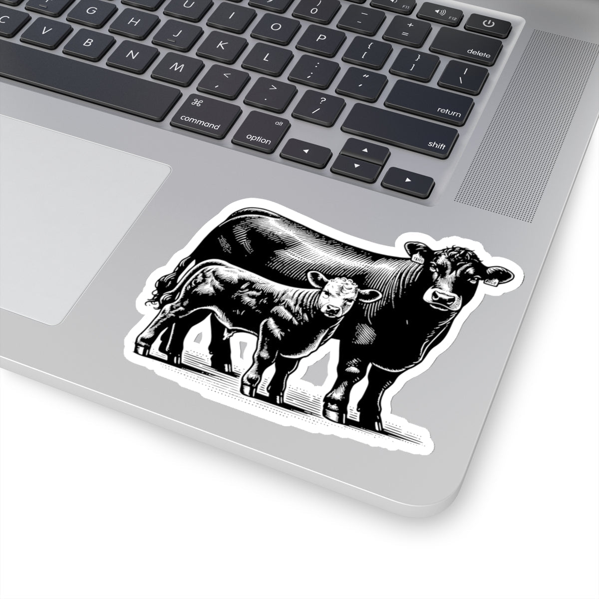 Cow Calf pair Kiss - Cut Stickers - SmorgeousByGina