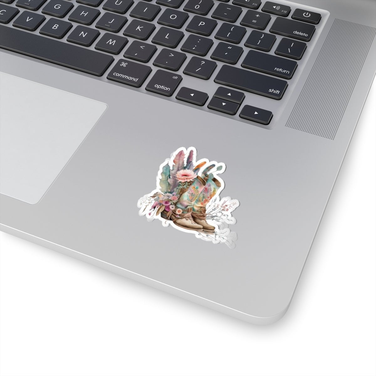 Cowboy Boots, Cactus and Floral, Boho, Western, Kiss-Cut Stickers - SmorgeousByGina
