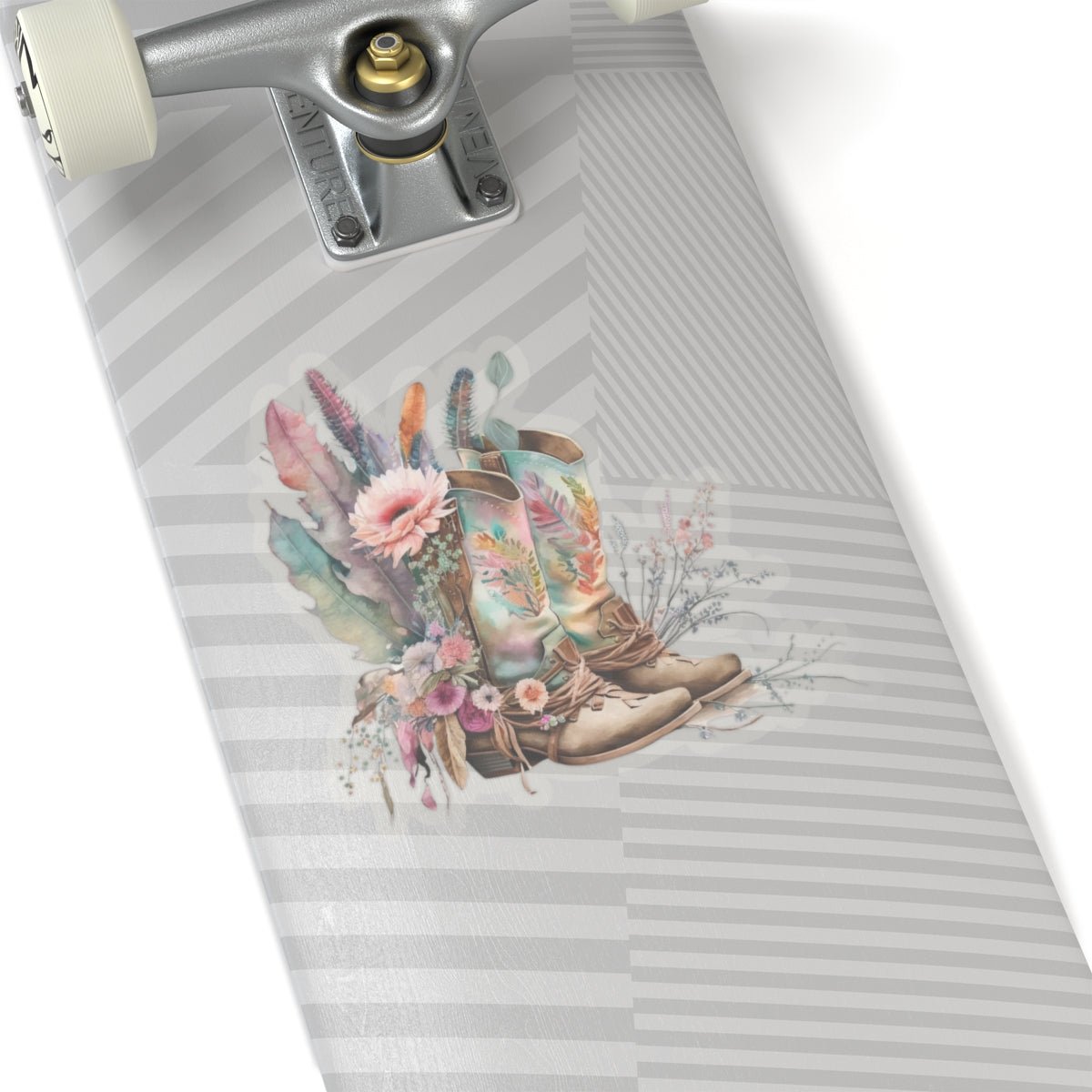 Cowboy Boots, Cactus and Floral, Boho, Western, Kiss-Cut Stickers - SmorgeousByGina