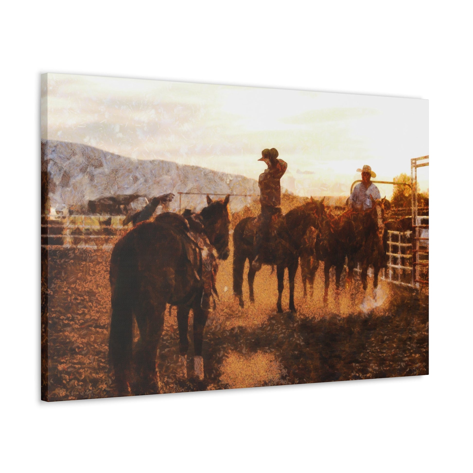 Cowboy's Long Day Canvas Gallery Wraps - SmorgeousByGina