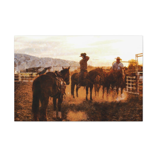 Cowboy's Long Day Canvas Gallery Wraps - SmorgeousByGina