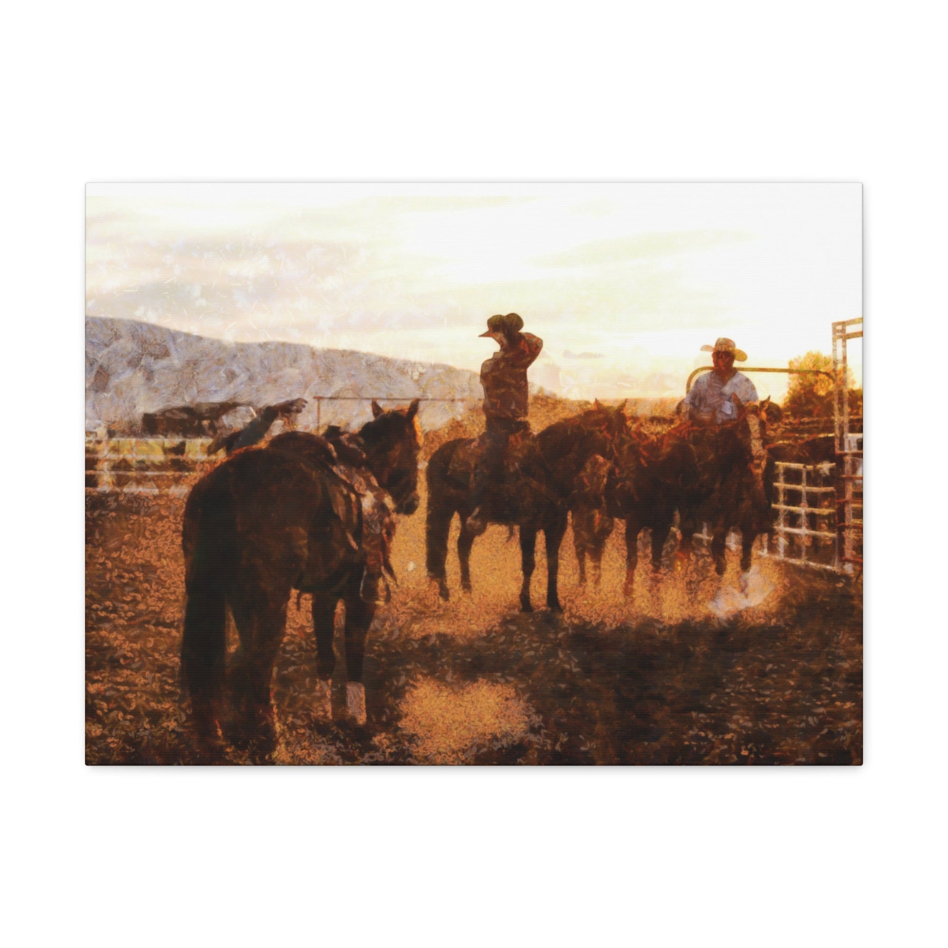Cowboy's Long Day Canvas Gallery Wraps - SmorgeousByGina