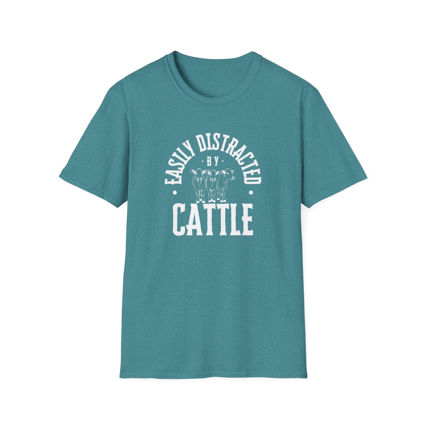 Distracted by Cattle Tee, Ranch Tee, Unisex Softstyle T - Shirt - SmorgeousByGina
