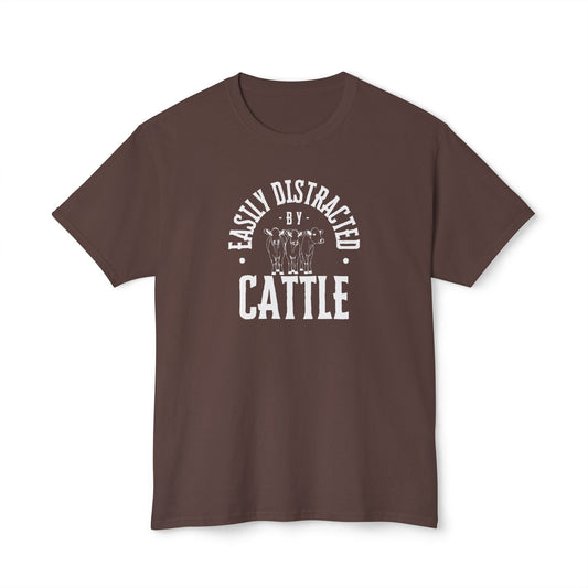 Distracted by Cattle Tee, Rancher, Unisex HD Cotton™ T - shirt - SmorgeousByGina