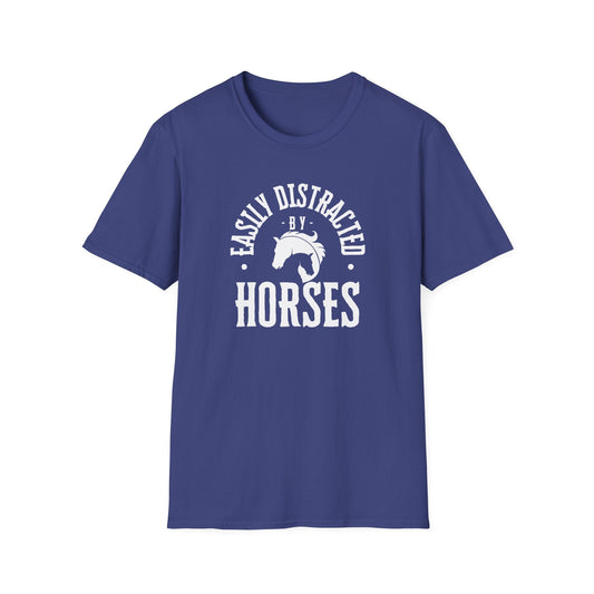 Distracted by Horses, Ranch, Unisex Softstyle T - Shirt - SmorgeousByGina