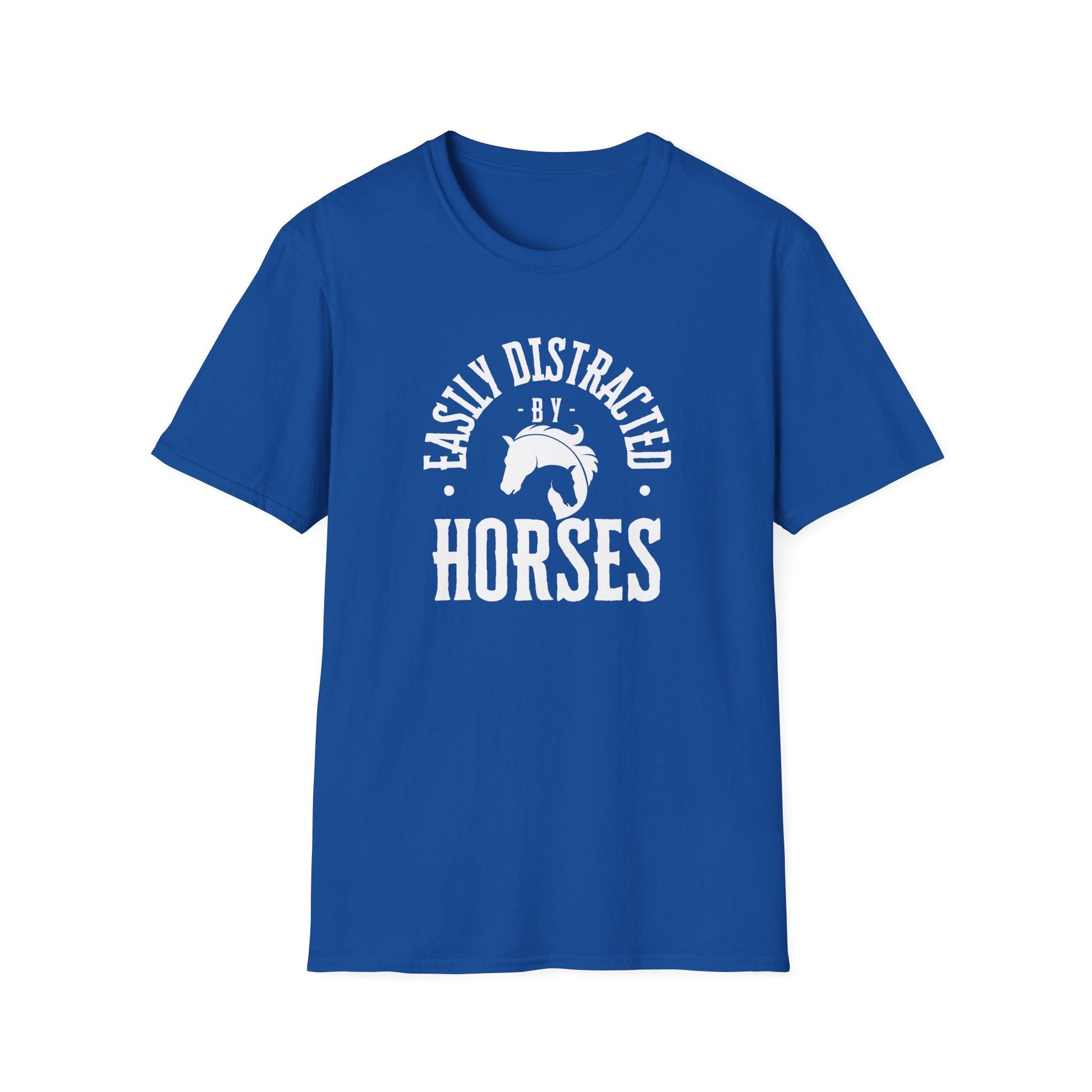 Distracted by Horses, Ranch, Unisex Softstyle T - Shirt - SmorgeousByGina