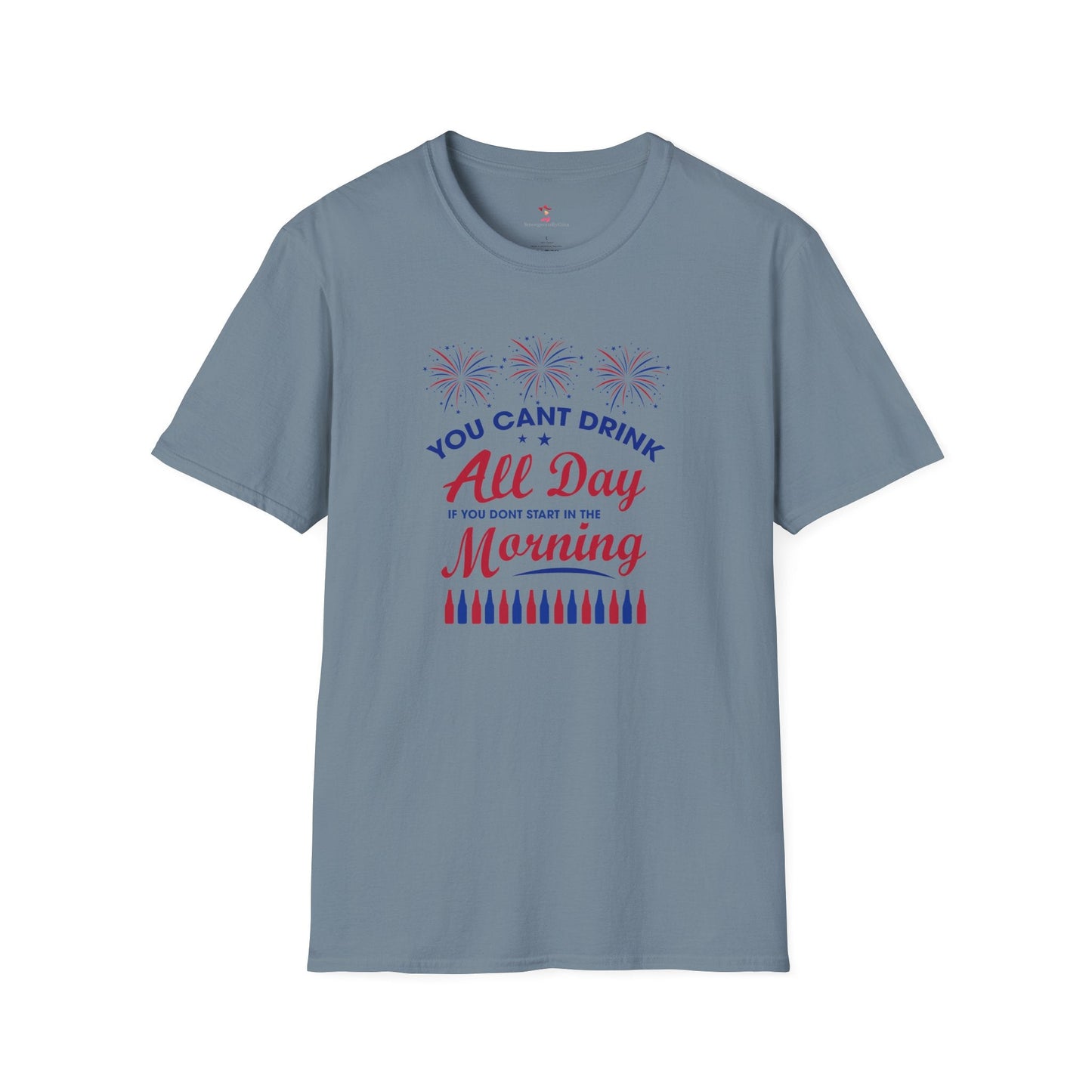 Drinking Tee, 4th of July, Day Drinking, Softstyle T-Shirt - SmorgeousByGina