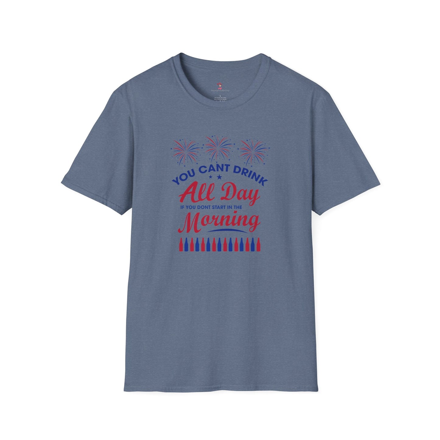 Drinking Tee, 4th of July, Day Drinking, Softstyle T-Shirt - SmorgeousByGina