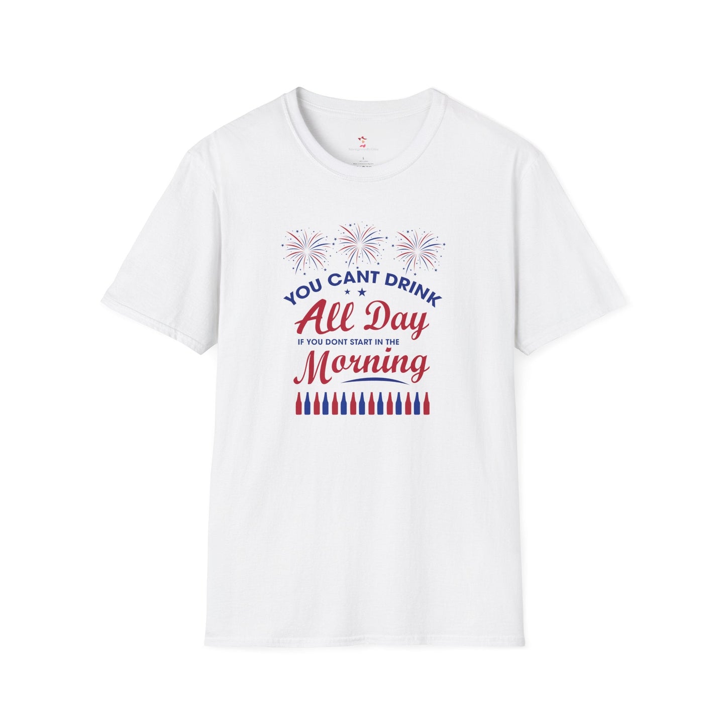 Drinking Tee, 4th of July, Day Drinking, Softstyle T-Shirt - SmorgeousByGina
