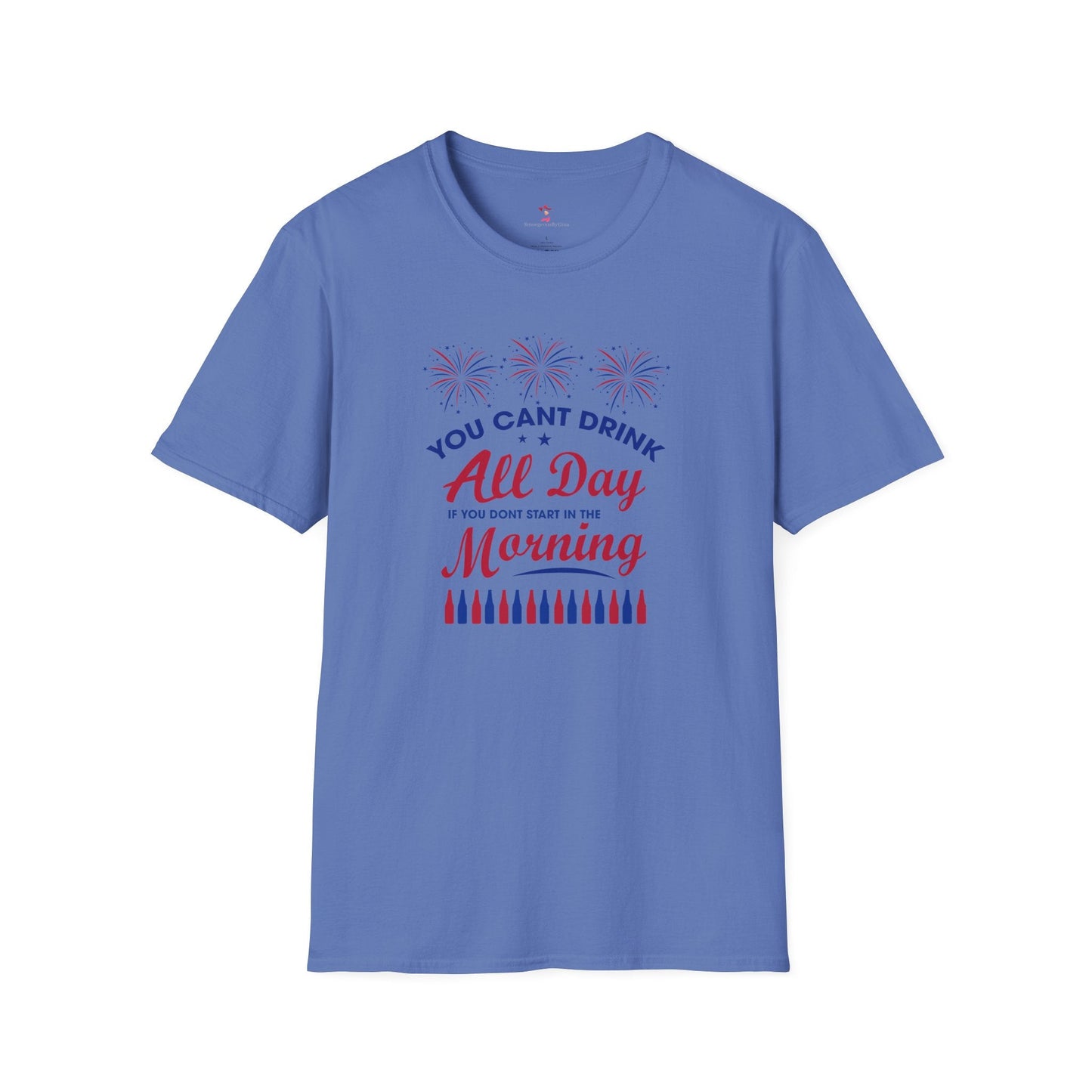 Drinking Tee, 4th of July, Day Drinking, Softstyle T-Shirt - SmorgeousByGina