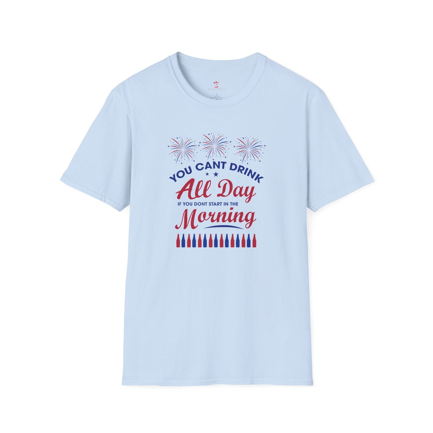 Drinking Tee, 4th of July, Day Drinking, Softstyle T-Shirt - SmorgeousByGina