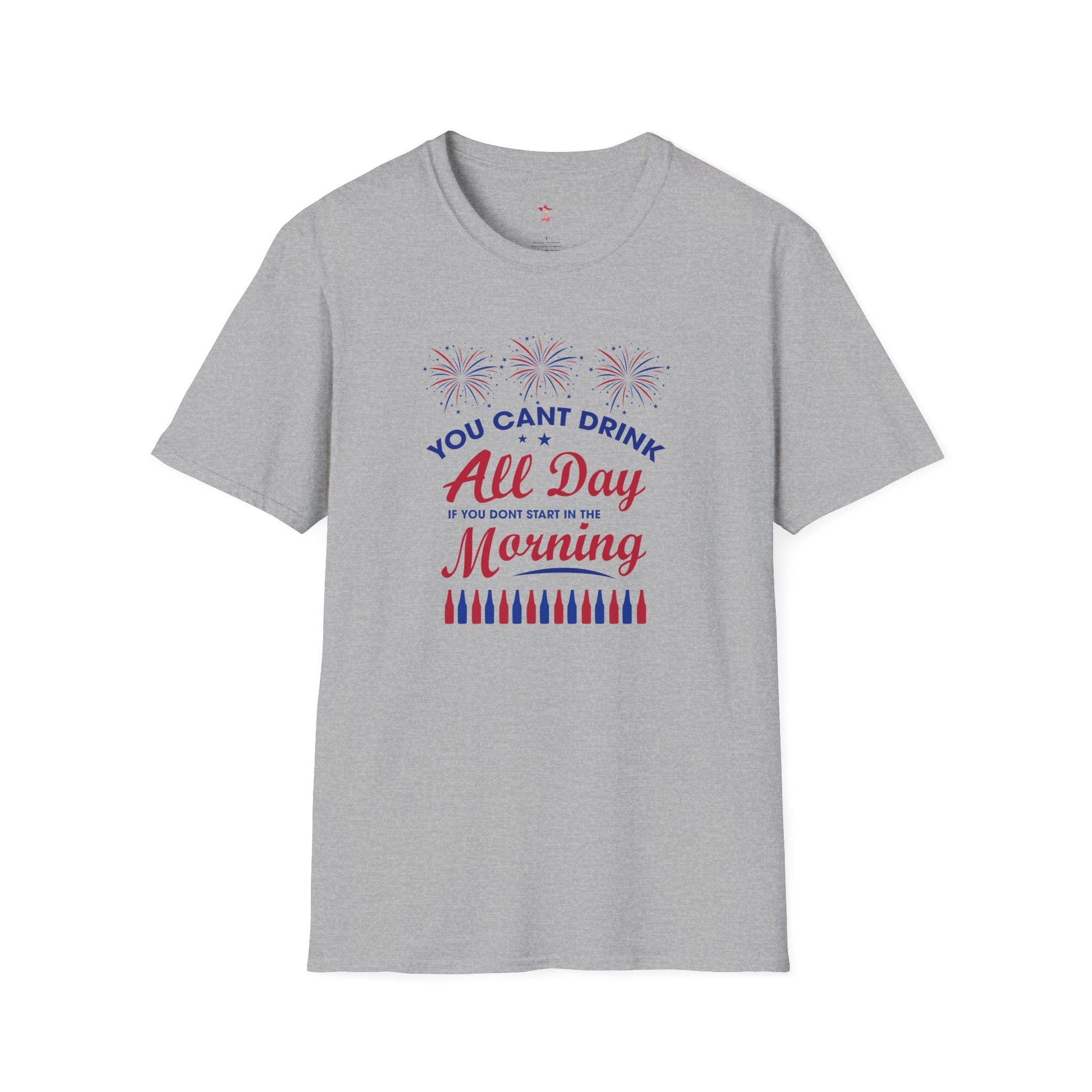 Drinking Tee, 4th of July, Day Drinking, Softstyle T-Shirt - SmorgeousByGina