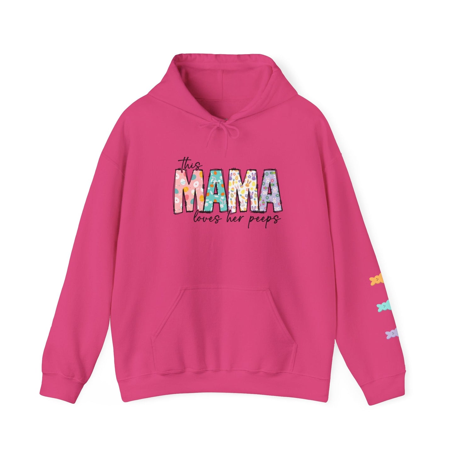 Easter Hoodie, Easter Sweatshirt, Peeps, Mama Loves Her Peeps, Personalized Easter Hoodie, Heavy Blend™ Hooded Sweatshirt - SmorgeousByGina