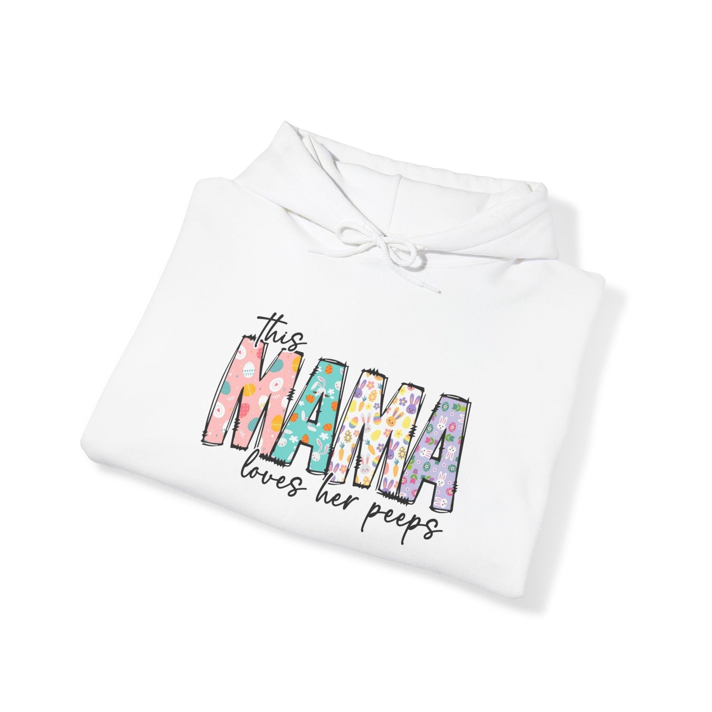 Easter Hoodie, Easter Sweatshirt, Peeps, Mama Loves Her Peeps, Personalized Easter Hoodie, Heavy Blend™ Hooded Sweatshirt - SmorgeousByGina