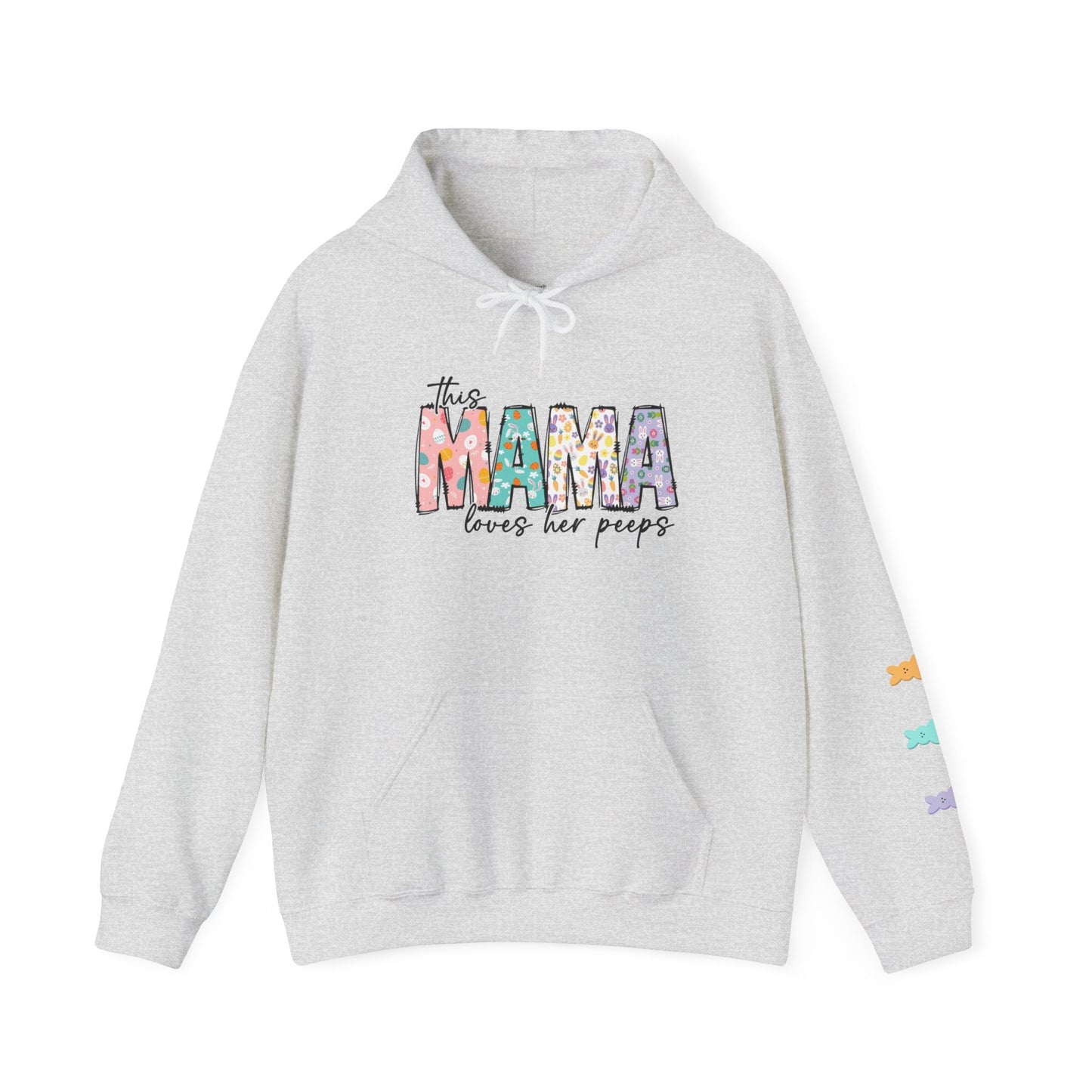 Easter Hoodie, Easter Sweatshirt, Peeps, Mama Loves Her Peeps, Personalized Easter Hoodie, Heavy Blend™ Hooded Sweatshirt - SmorgeousByGina