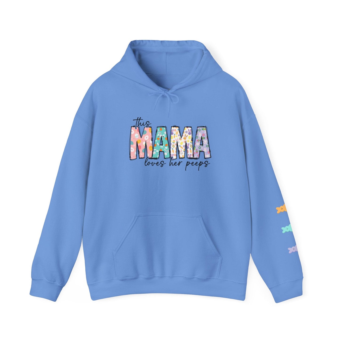 Easter Hoodie, Easter Sweatshirt, Peeps, Mama Loves Her Peeps, Personalized Easter Hoodie, Heavy Blend™ Hooded Sweatshirt - SmorgeousByGina