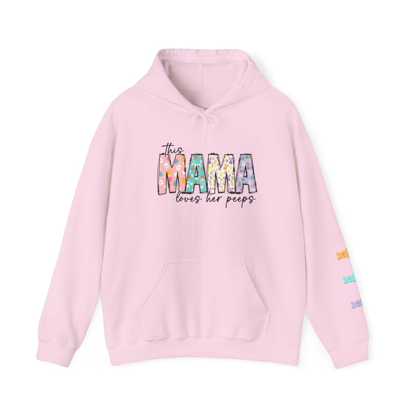 Easter Hoodie, Easter Sweatshirt, Peeps, Mama Loves Her Peeps, Personalized Easter Hoodie, Heavy Blend™ Hooded Sweatshirt - SmorgeousByGina