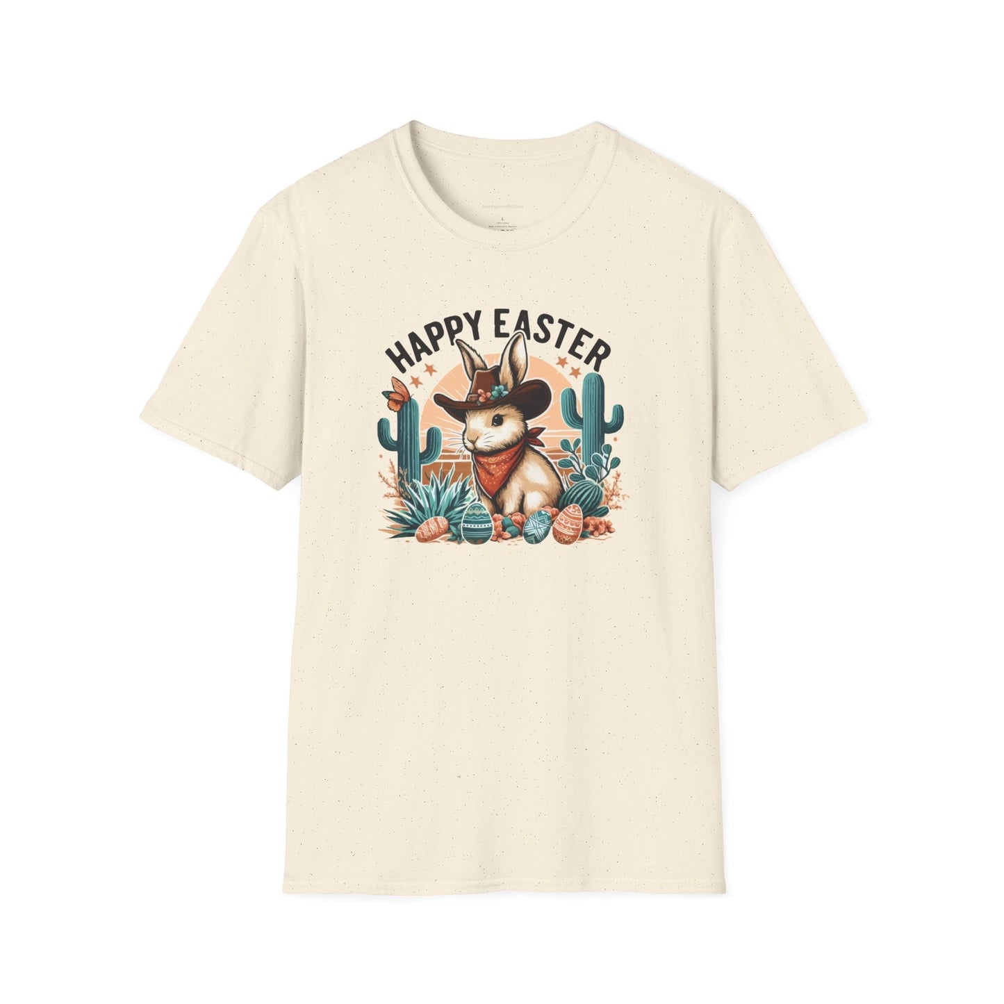 Easter T-shirt, Bunny Cowboy Tee, Easter Cowboy, Softstyle T-Shirt - SmorgeousByGina