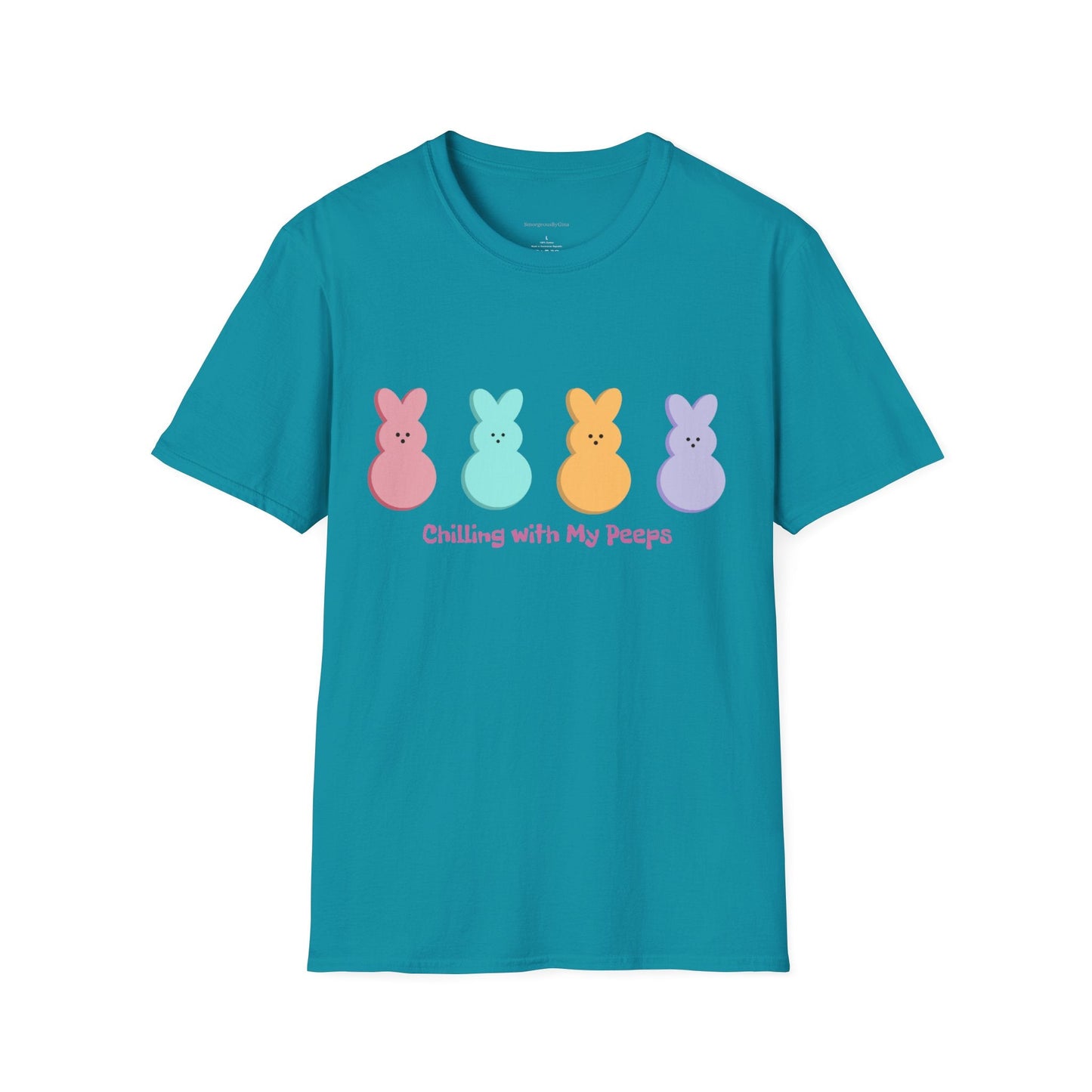 Easter Tee, Chilling with my Peeps, Easter Peep Tee, Easter Peep Shirt, Peeps, Softstyle T-Shirt, Easter - SmorgeousByGina