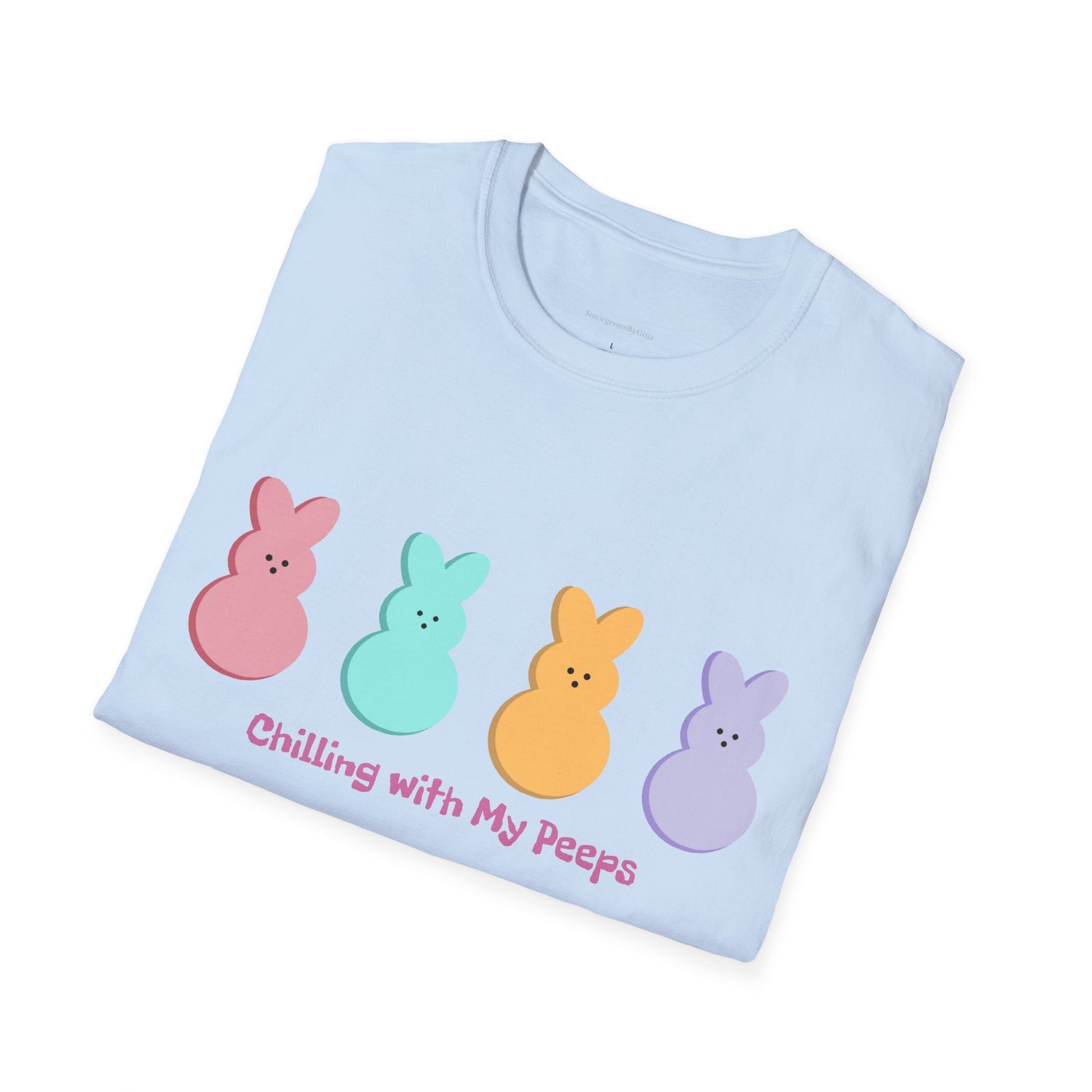 Easter Tee, Chilling with my Peeps, Easter Peep Tee, Easter Peep Shirt, Peeps, Softstyle T-Shirt, Easter - SmorgeousByGina