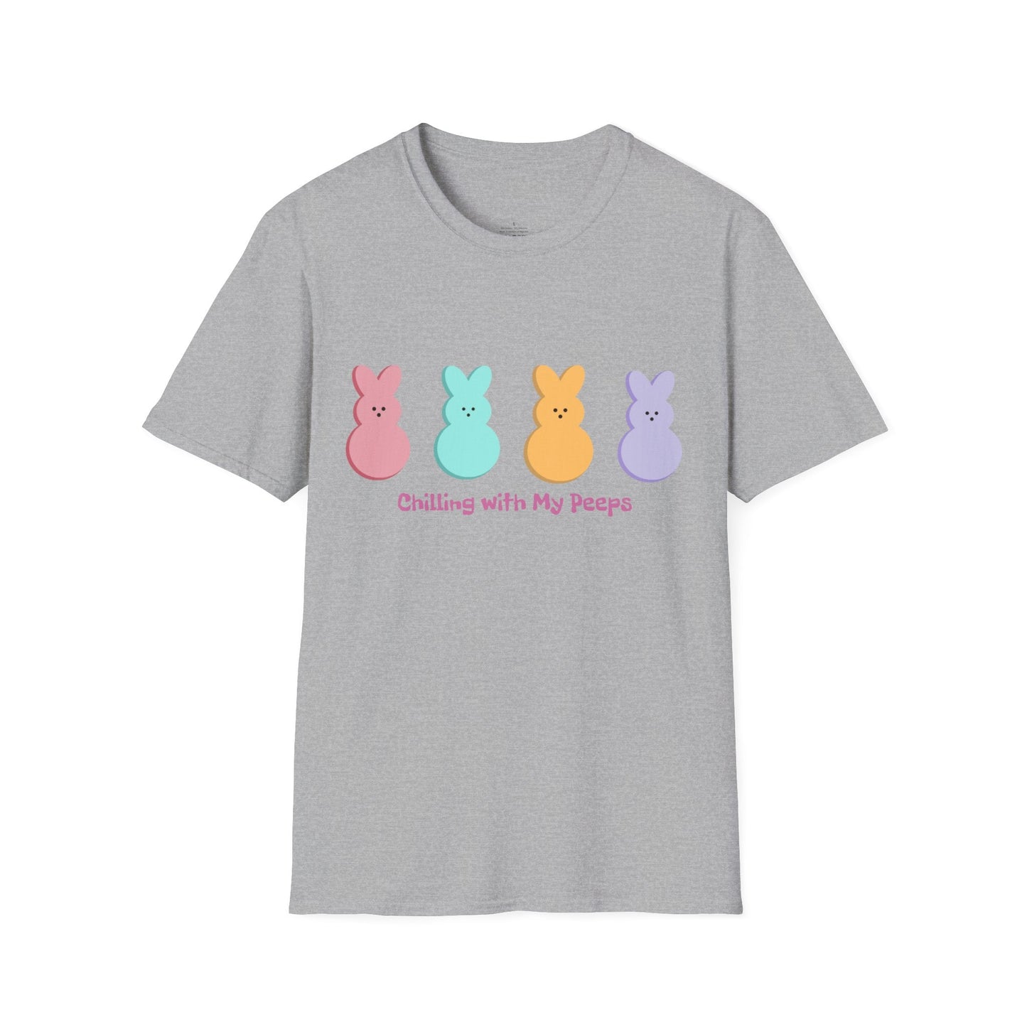 Easter Tee, Chilling with my Peeps, Easter Peep Tee, Easter Peep Shirt, Peeps, Softstyle T-Shirt, Easter - SmorgeousByGina
