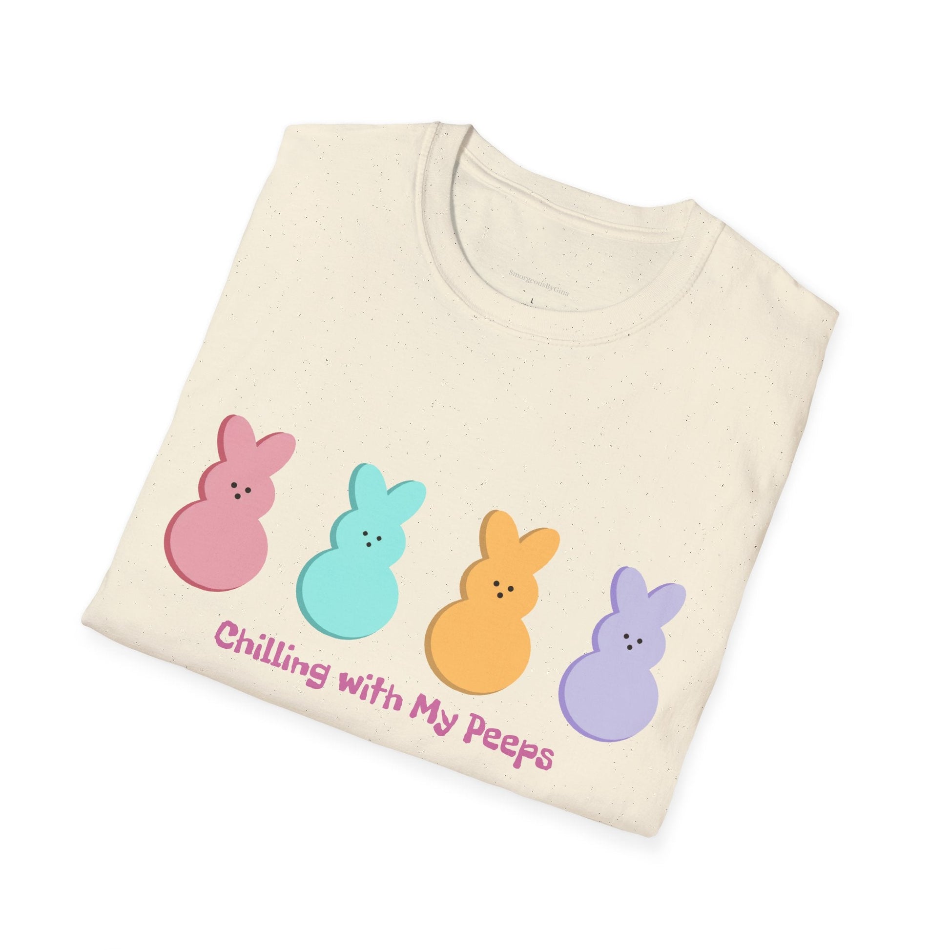Easter Tee, Chilling with my Peeps, Easter Peep Tee, Easter Peep Shirt, Peeps, Softstyle T-Shirt, Easter - SmorgeousByGina