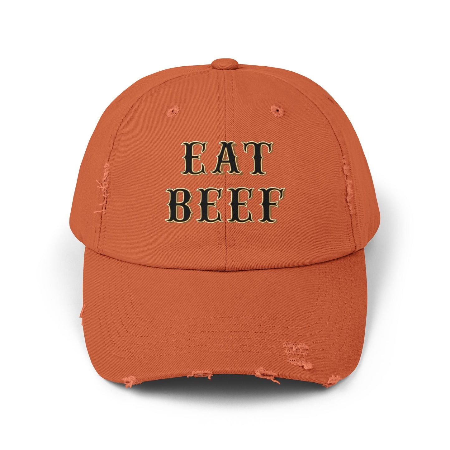 Eat Beef Unisex Distressed Cap - SmorgeousByGina