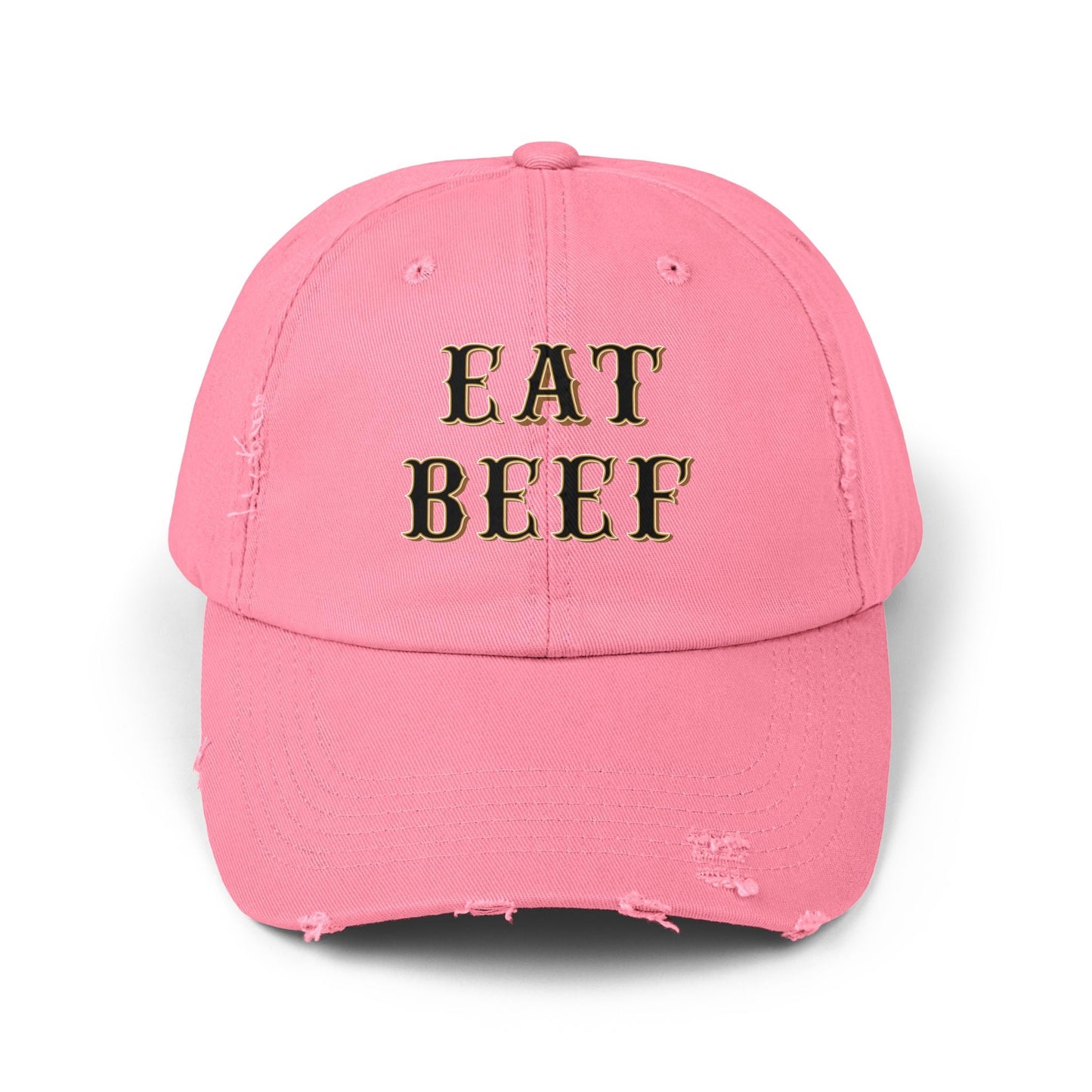 Eat Beef Unisex Distressed Cap - SmorgeousByGina