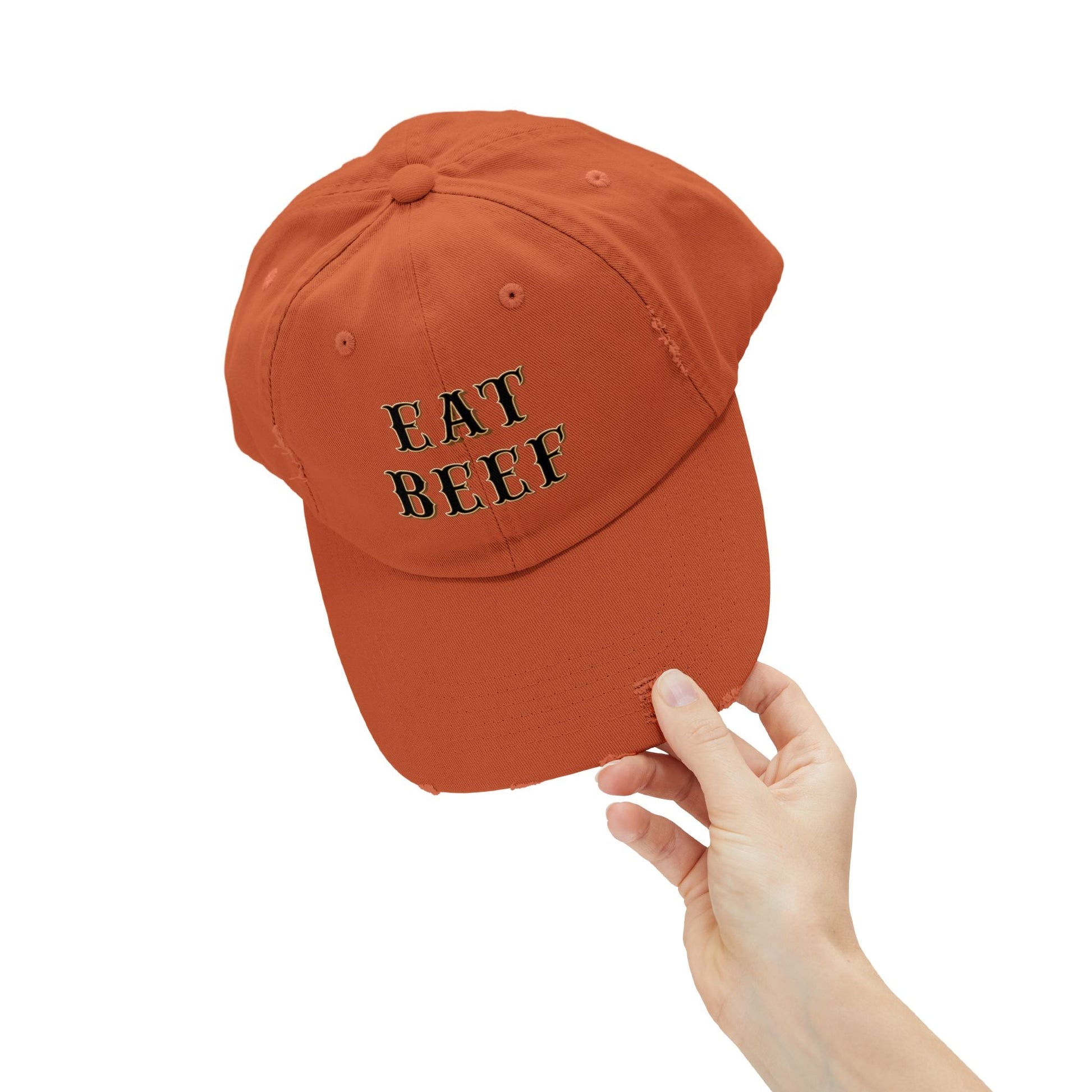 Eat Beef Unisex Distressed Cap - SmorgeousByGina