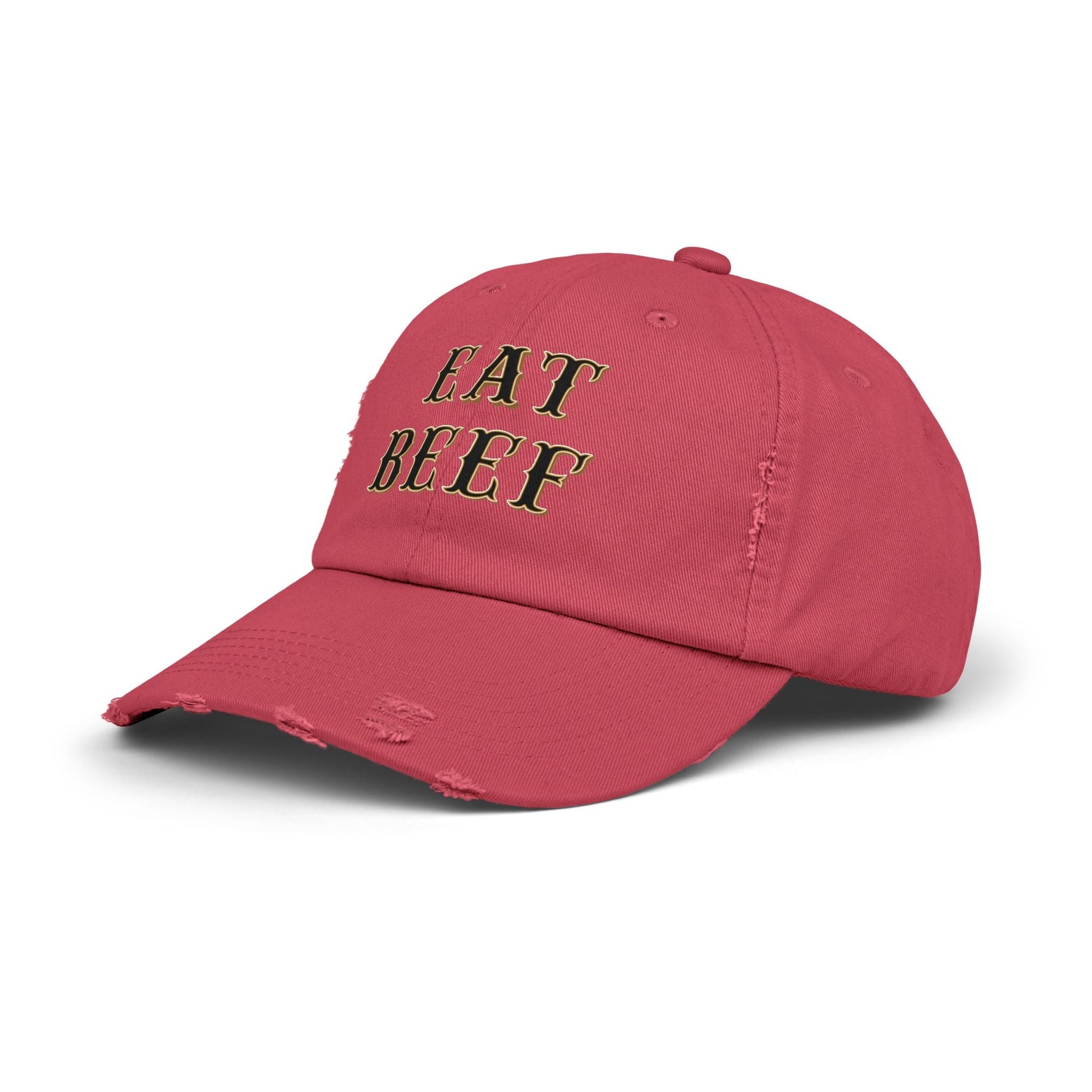 Eat Beef Unisex Distressed Cap - SmorgeousByGina