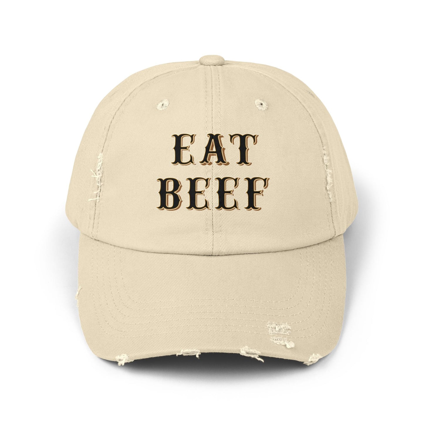 Eat Beef Unisex Distressed Cap - SmorgeousByGina