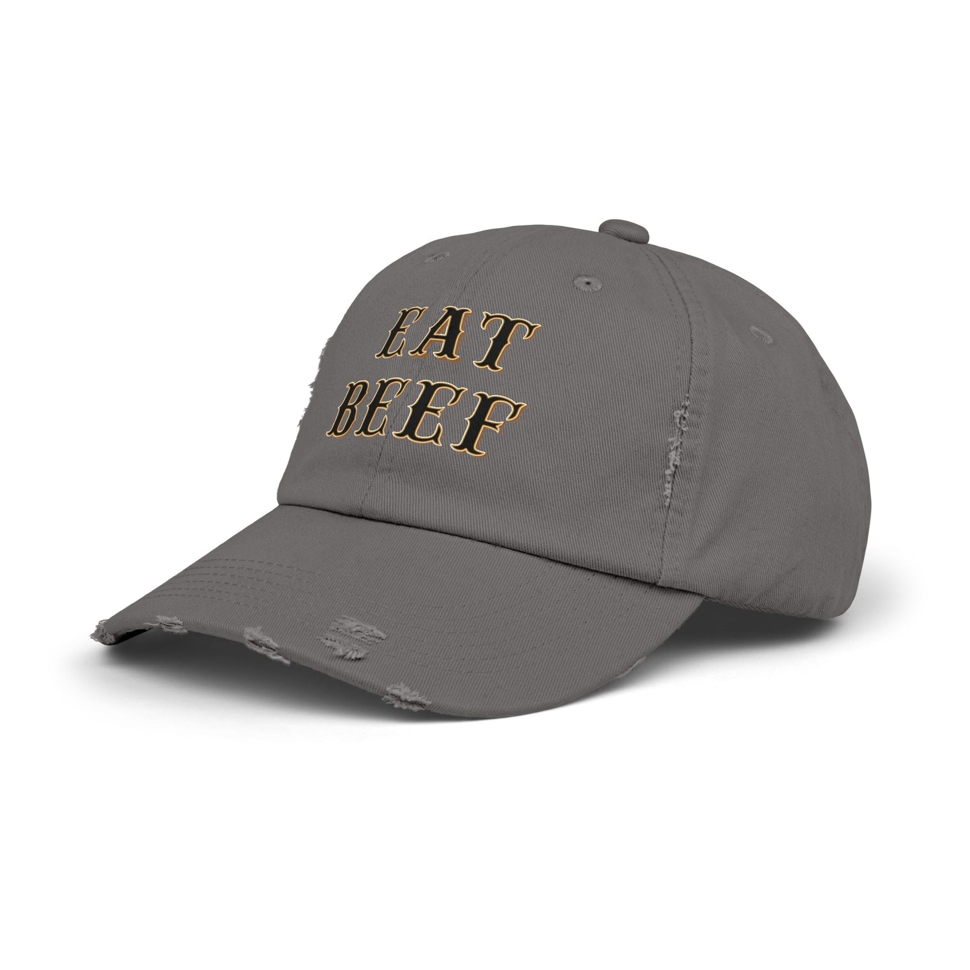 Eat Beef Unisex Distressed Cap - SmorgeousByGina
