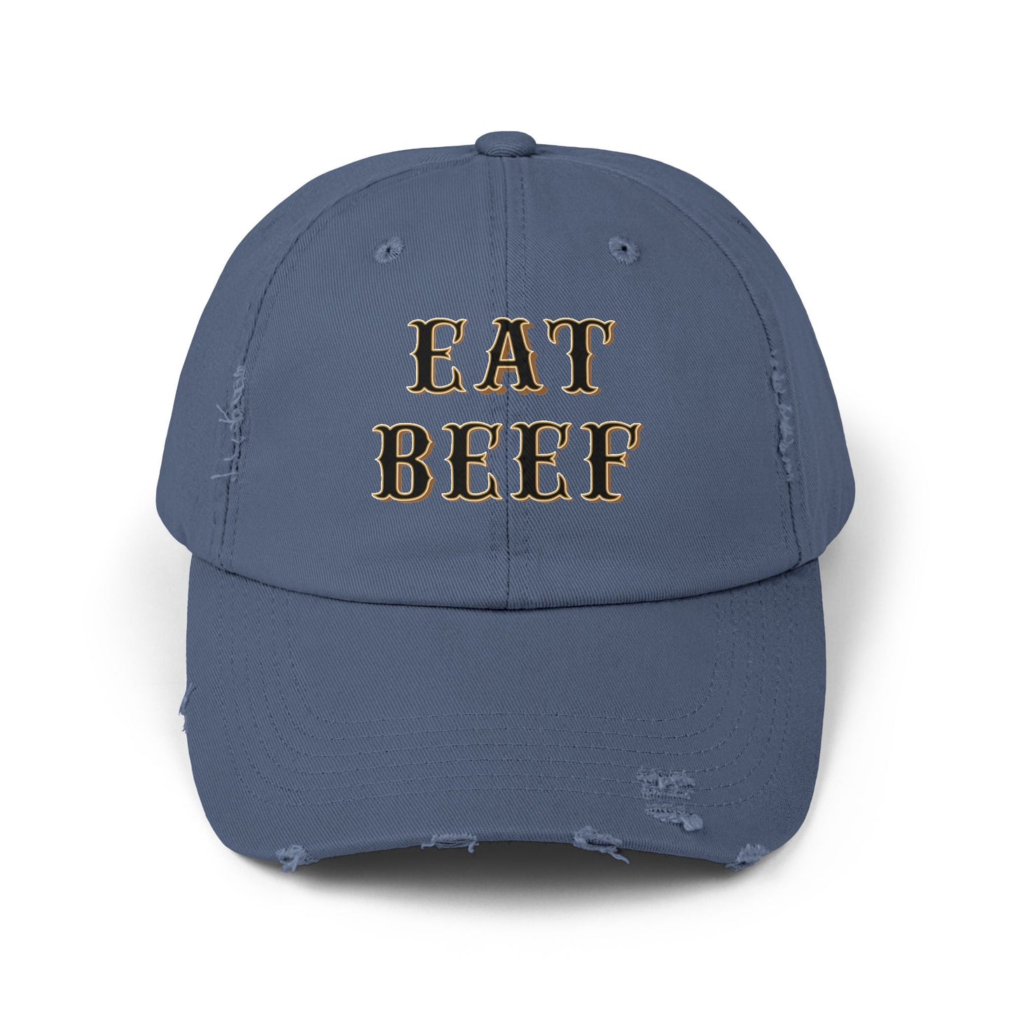 Eat Beef Unisex Distressed Cap - SmorgeousByGina